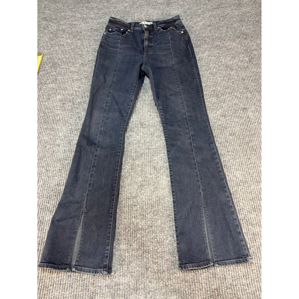High-Rise Dark Blue Flare Jeans for Women